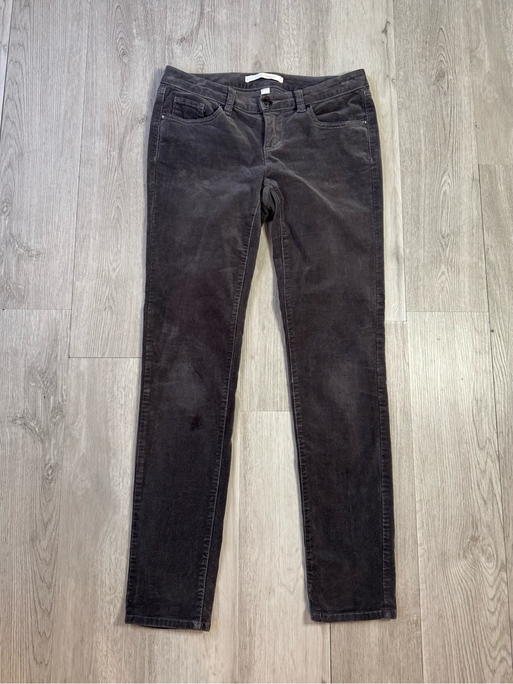 LC Lauren Conrad Womens Size 8 Gray Corduroy Pants Jeans Stretch Skinny Leg